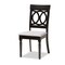 Baxton Studio Lucie Modern and Contemporary Grey Fabric and Dark Brown Finished Wood 7-Piece Dining Set 176-10538-10519-Zoro - alternate 9